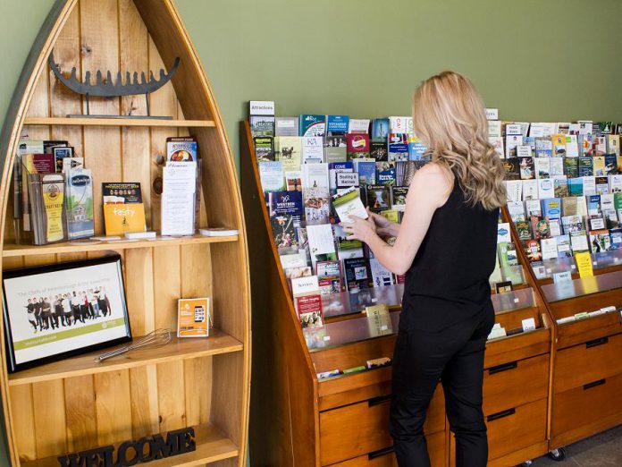 The Peterborough & the Kawarthas Tourism Visitor Centre in downtown Peterborough provides a wide selection of free information including travel guides, brochures, roadmaps and trail guides, as well as full-service itinerary planning. (Photo courtesy of Peterborough & the Kawarthas Economic Development)