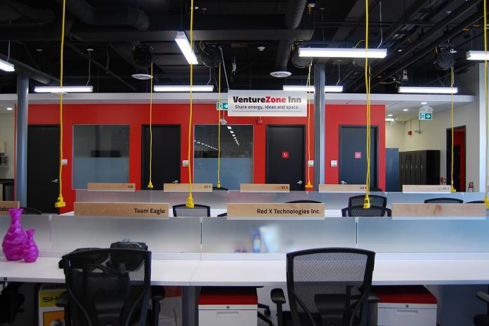 The VentureZone business accelerator space for startups at Venture13.  (Photo: April Potter / kawarthaNOW.com)