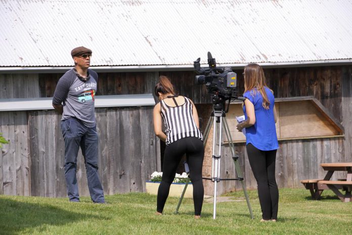  "Bloom: A Rock 'n' Roll Fable" playwright Beau Dixon during a media day event at 4th Line Theatre on June 19, 2019. "Music is a language know to everyone. It's a common language. It's a common pulse. It's the soundtrack of our lives." (Photo: Jeannine Taylor / kawarthaNOW.com)