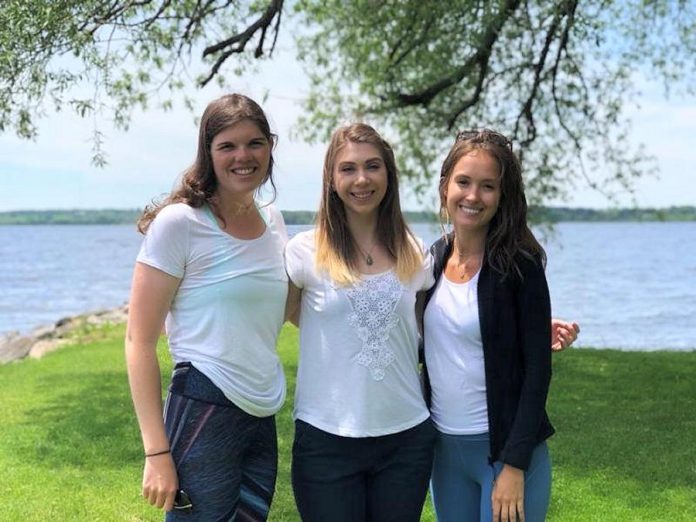 Shannon Shillinglaw, Vanessa Stark, and Callie Carroll-Shea have joined the Kawartha Chamber of Commerce & Tourism for the summer months. (Photo: Kawartha Chamber)