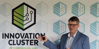 Innovation Cluster president and CEO John Gillis shares the highlights of the economic development organization over the past year during the Innovation Cluster's annual general meeting on May 30, 2019. (Photo courtesy of the Innovation Cluster)