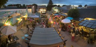 Kawartha Coffee Company in Bobcaygeon has one of the largest patios in the Kawarthas, with space for 140 to eat, drink, and enjoy a summer's day or night. (Photo: Fred Thornhill)