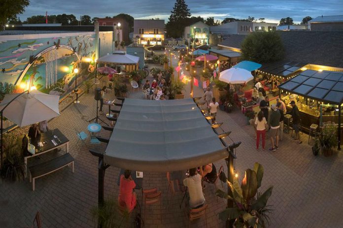 Kawartha Coffee Company in Bobcaygeon has one of the largest patios in the Kawarthas, with space for 140 to eat, drink, and enjoy a summer's day or night. (Photo: Fred Thornhill)