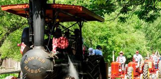 Local collectors will display some of the oldest antique tractors and steam engines around at the 23rd annual Father's Day Smoke & Steam Show, which takes place from 10 a.m. to 4 p.m. on Sunday, June 16, 2019 at Lang Pioneer Village Museum in Keene. (Photo courtesy of Lang Pioneer Village Museum)