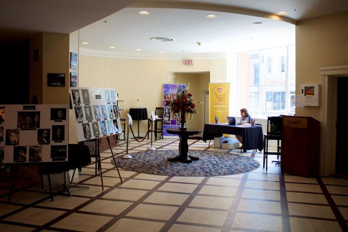   Showplace's main lobby, which can accommodate around 60 people, is an ideal space for smaller events such as a product launch, a book launch, or even a small concert. Standard bar service is available in the lobby at The Publican House bar. (Photo courtesy of Showplace Performance Centre)