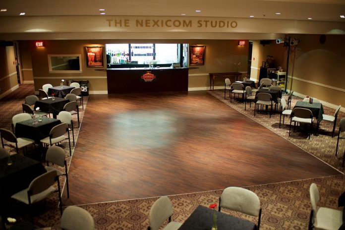 Showplace Performance Centre has three spaces available for rent: the Erica Cherney Theatre, the Nexicom Studio, and the main lobby. The Nexicom Sutdio can seat 100 people comfortably, with a maximum capacity 200 people, and includes standard bar services. (Photo courtesy of Showplace Performance Centre)