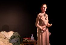 Sheila Charleton performs in the one-woman play "Grace", written and directed by Frank Flynn, which runs from June 19 to 22, 2019 at The Theatre on King in downtown Peterborough, along with Flynn's play "Chemistry". (Photo: Andy Carroll)