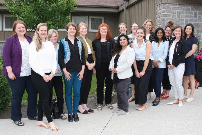 Lynn Zimmer (centre) with the board of directors of YWCA Peterborough Haliburton. The executive director announced her upcoming retirement at the organization's annual general meeting on June 20, 2019. Zimmer has been at the helm of the women's organization for the past 35 years. (Photo courtesy of YWCA Peterborough Haliburton)