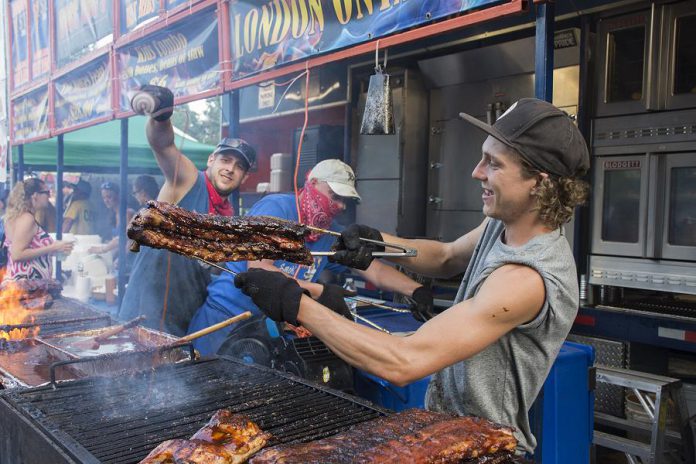 The 17th annual Kawartha Rotary Ribfest runs from July 12 to 14, 2019 at Millennium Park in downtown Peterborough. The event is a fundraiser for Rotary Club of Peterborough Kawartha. (Photo courtesy of Peterborough DBIA)