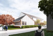 The new Brock Mission, which will include 30 shelter beds and 15 affordable housing units for homeless and at-risk men, will cost around $6.3 million to build. (Rendering: Lett Architects Inc.)