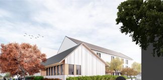 The new Brock Mission, which will include 30 shelter beds and 15 affordable housing units for homeless and at-risk men, will cost around $6.3 million to build. (Rendering: Lett Architects Inc.)