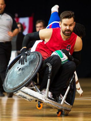 Cody Caldwell competing at the Paralympic Games in Rio de Janeiro in Brazil in 2016.  (Photo: Wheelchair Rugby Canada)