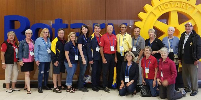 Rotarian Donna Geary (third from left) at the 2018 Rotary Convention in Toronto.  (Photo: Donna Geary)