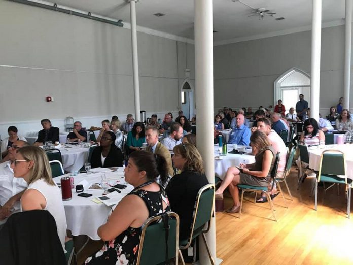 The meeting at The Mount Community Centre in Peterborough included elected officials, city staff, developers, and front-line workers.  (Photo: Office of Maryam Monsef)