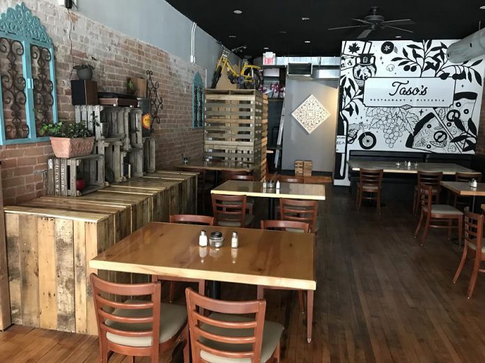 Taso's Restaurant and Pizzeria has been completely renovated. You will find plenty of exposed brick, light hardwood floors, custom maple tables and murals. (Photo: Taso's Restaurant and Pizzeria)