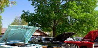 Antique and classic cars and vintage motorcycles, as well as antique and vintage bicycles, will be on display at Lang Pioneer Village Museum in Keene during the 23rd annual Transportation Day Car & Motorcycle Show on Sunday, July 14, 2019. (Photo courtesy of Lang Pioneer Village Museum)
