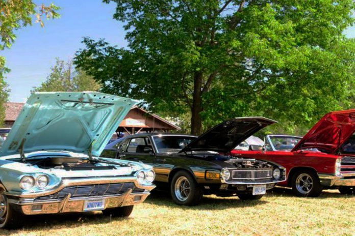 Antique and classic cars and vintage motorcycles, as well as antique and vintage bicycles, will be on display at Lang Pioneer Village Museum in Keene during the 23rd annual Transportation Day Car & Motorcycle Show on Sunday, July 14, 2019. (Photo courtesy of Lang Pioneer Village Museum)