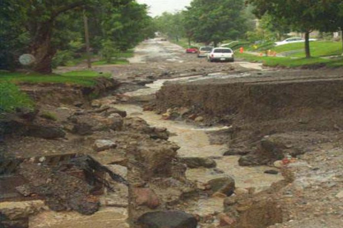 The flood also resulted in significant damage to area roads.