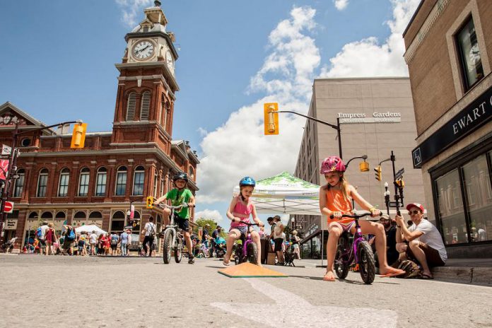 Peterborough Pulse is all about bringing the community together, with lots of activities for children including a bike playground.  (Photo courtesy of Peterborough Pulse)