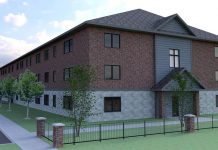 An architectural rendering of Habitat for Humanity Peterborough & Kawartha Region's planned 41-unit affordable condo development at 33 Leahy’s Lane in Peterborough. On August 13, 2019, the federal government announced it is investing up to $3.2 million to support the development, part of a $32.4 million financial commitment over three years (2019-2021) under the federal government's National Housing Co-Investment Fund to support Habitat for Humanity Canada and its affiliate organizations across Canada. (Illustration courtesy of Habitat for Humanity Peterborough & Kawartha Region)