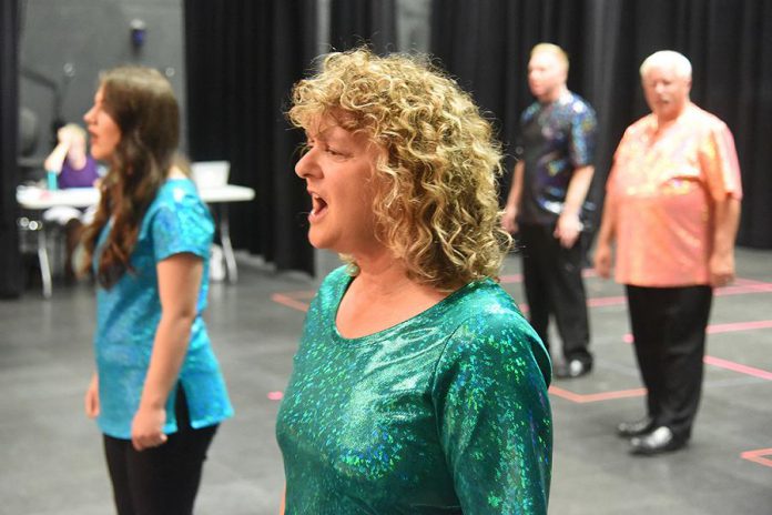 A dress rehearsal of "Music of the 70's" featuring members of the cast in retro costumes designed by Melissa Jones. (Photo: Wayne Bonner)