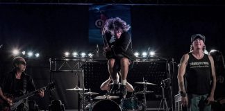 Toronto-based AC/DC tribute band Thunderstruck is performing at Peterborough Musicfest in Del Crary Park in downtown Peterborough on August 10, 2019. (Photo: Jeff Shaw / jeffshaw.ca)