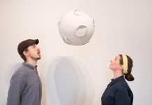 "Repatriation to the Moon", the debut play from Peterborough's newest theatre company Grassboots Theatre, will be performed by company founders Chris Whidden and Peyton Le Barr, who recently relocated from Toronto to Peterborough County. The play runs for four performances from August 14 to 17, 2019 at Artspace in downtown Peterborough. The play is based on an underground theatre performance in 1946 by Whidden's great-uncle, artist and playwright Wladyslaw Dutkiewicz. (Photo: Andy Carroll)