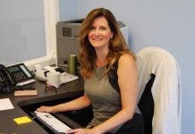 Carlye Mongraw, co-owner and VP of Shaw Computer Systems, at the company's new offices at 236 King Street in downtown Peterborough. Prior to purchasing the company in 2007 with her business partner Martin Boruta, Carlye ran an accounting, bookkeeping, and software training company, which gave her experience in the diverse needs of many different enterprises, particularly in information technology. (Photo: April Potter / kawarthaNOW.com)