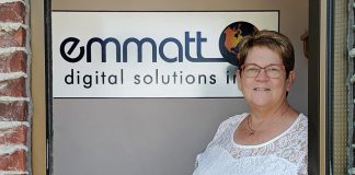 Kim Appleton is President and CAO of Peterborough-based technology company Emmatt Digital Solutions, which she founded with her partner Chris Calbury in 1998. In addition to her business role, Kim is an active volunteer and also shares her knowledge and experience by mentoring others, especially entrepreneurs who are just starting out. She recently received the 2019 Judy Heffernan Award in recognition of her ongoing efforts to help others succeed. (Photo: Paula Kehoe / kawarthaNOW.com)