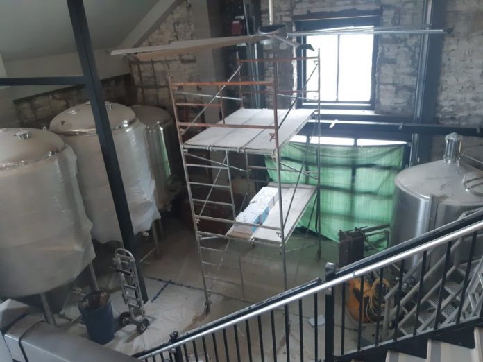 Fenelon Falls Brewing Co. has temporarily closed its Bottle Shop to focus on completing construction of the new brewhouse and taproom. (Photo: Fenelon Falls Brewing Co.)