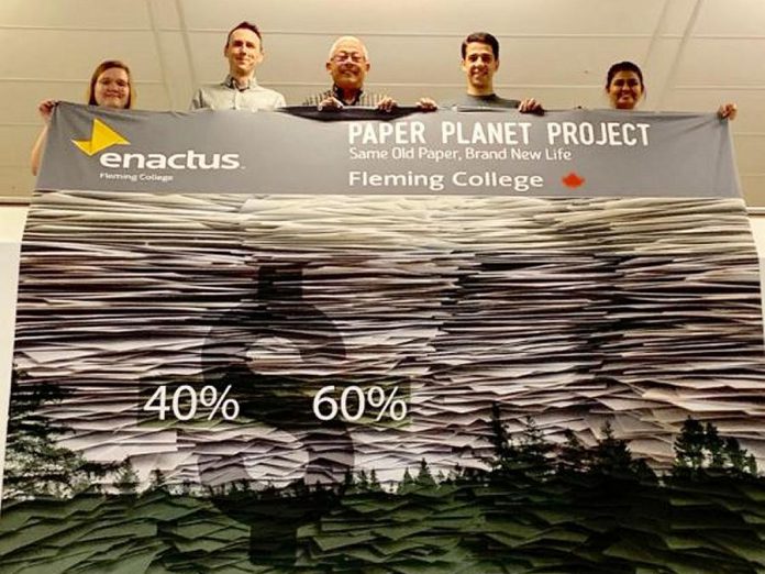 College's Paper Planet Project creates biodegradable and inexpensive products by diverting paper from landfill and recycling and turning it into products that can later be sold. (Photo courtesy of Enactus Fleming College)