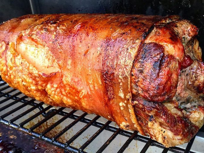 The porchetta is prepared in house, then barbecued for deliciously crisp crackling. (Photo: Sweet Beast Butcher Shop)