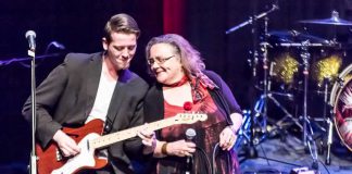 Local blues singer Jane Archer, pictured here with Brandon Humphrey at the "Love for Lydia" benefit concert at Showplace Performance Centre in 2015, performs with her band The Heart of Blues (Liam Archer, Brandon Humphrey, Tony Silvestri, and Andy Pryde) at the Black Horse in downtown Peterborough on Friday, September 13th. (Photo: Linda McIlwain / kawarthaNOW.com)