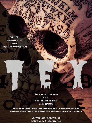 Written and directed by Derek Weatherdon, "Tex" runs September 25 to 28, 2019 at The Theatre on King in downtown Peterborough.