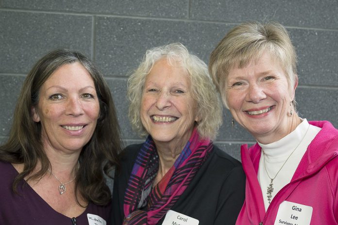 Current Dragon Boat chair Michelle Thornton, past chair Carol Mutton, and incoming chair Gina Lee at the PRHC Foundation's Celebration of Giving event in October 2018. (Photo courtesy of PRHC Foundation)