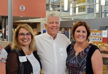 Past Peterborough Regional Health Centre (PRHC) Foundation president and CEO Debbie McGarry joins former executive director Jim Coghlan and current president and CEO Lesley Heighway at the Foundation's recent 40th anniversary celebration at the PRHC Learning Centre. (Photo courtesy of PRHC Foundation)