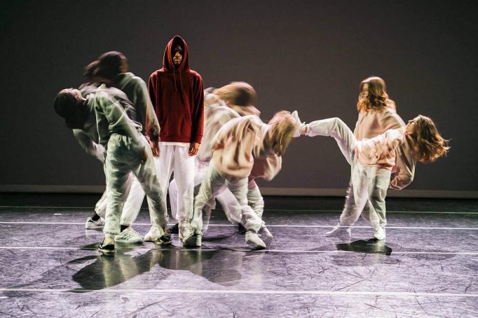 "In-Ward" features six dancers choreographed Alexandra "Spicey" Landé who use hip-hop to explore the human psyche with dramatic tension and dark humour, with sound design by hip-hop beat maker and producer Shash'U. (Photo: Melika Dez)