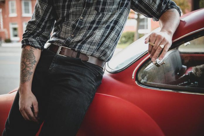  Solid Leather's casual collection offers belts for everyday wear that are an inch and a half wide and available in black, chocolate brown, natural tan, and burgundy. (Photo: Bryan Reid Photography)