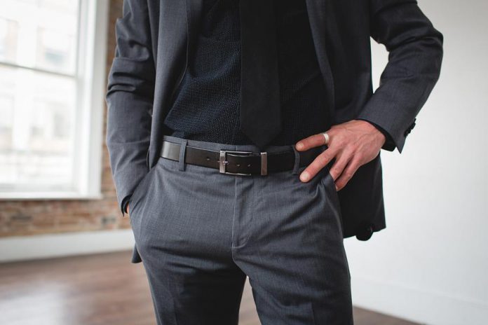  For a more contemporary formal look, Solid Leather offers inch-and-a-quarter wide belts with a sleek minimalist buckle in multiple colours, ideal for pairing with a jacket, suit, or other formal wear. (Photo: Bryan Reid Photography)