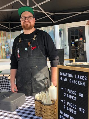 This past summer, Tyler Scott launched his Kawartha Lakes Fried Chicken venture and could be found every Wednesday at the Downtown Farmers' Market serving his signature dish. (Photo: Rare Grill House / Facebook)