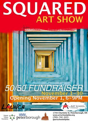 The 'Squared' fundraiser takes place during November at the Art School of Peterborough. (Poster courtesy of Art School of Peterborough)