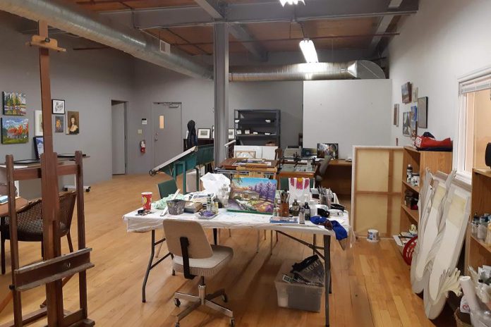 Victoria Wallace's shared studio space at 280 Perry Street in Peterborough. (Photo courtesy of Victoria Wallace)