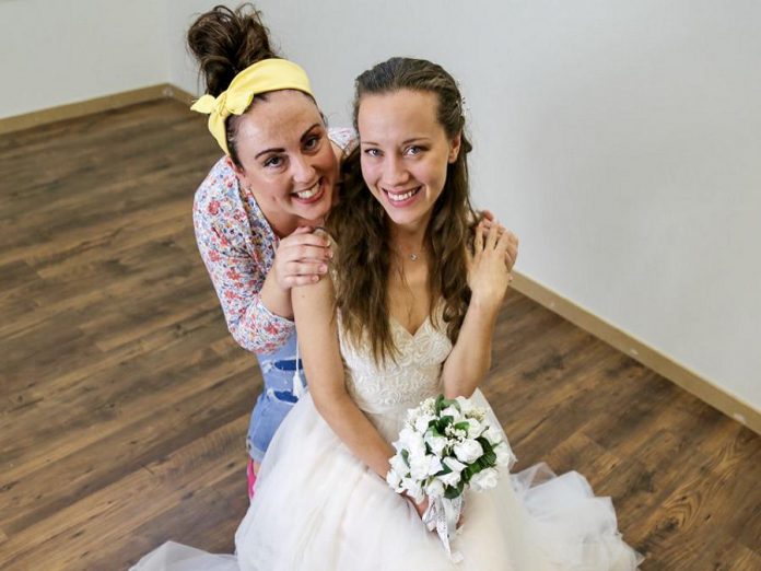 In the St. James Players' production of "Mamma Mia!", Natalie Dorsett plays Donna Sheridan, the strong-willed mother of Sophie (Gillian Harknett), who is getting married. Unbeknownst to her mother, Sophie has invited the three men who might be her father to the wedding, forcing Donna to confront her past. (Photo courtesy of St. James Players)