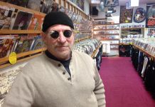 Moondance owner Mike Taveroff in January 2018, when he announced he was retiring and closing the iconic downtown Peterborough record store. He closed the store and retired in April 2018, and was diagnosed with stage four cancer less than a year later. Taveroff passed away on the Thanksgiving weekend. (Photo: Paul Rellinger / kawarthaNOW.com)
