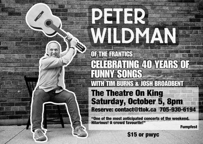 Peter Wildman will perform at The Theatre on King in downtown Peterborough on October 5, 2019.