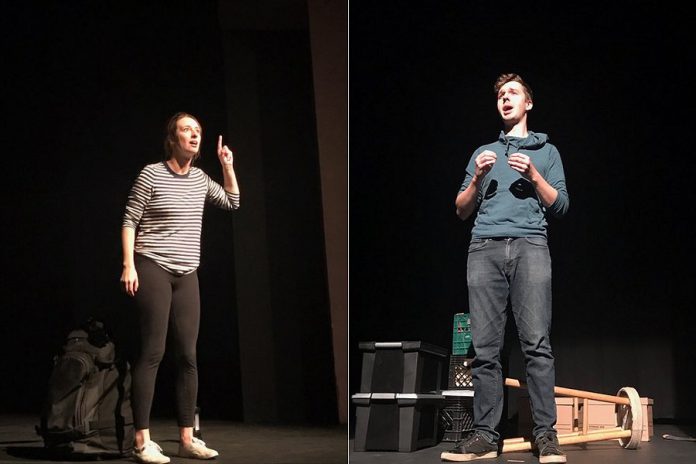 In Hannah Moscovitch's dark family drama "Little One", adopted siblings Claire (Peyton Le Barr) and Aaron (Chris Whidden) provide two different perspectives about their often-difficult childhood, with the two narratives heading towards a single event and merging into a powerful climax. (Photo courtesy of Lee Bolton)