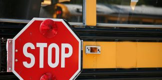 School bus stop sign