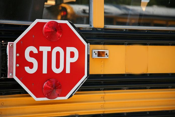 School bus stop sign