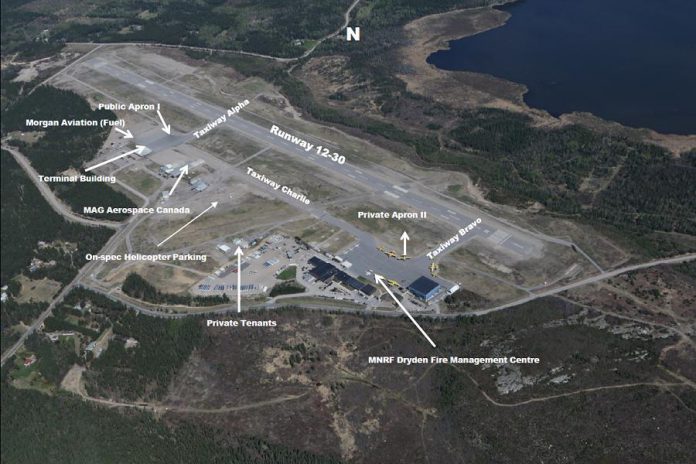  The Dryden Regional Airport in the City of Dryden in northwestern Ontario. (Graphic: City of Dryden)