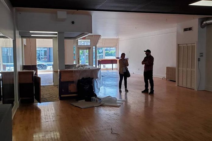 Electric City Works' new downtown Peterborough store and marketspace during renovations earlier this fall. The grand opening of the completed space, which houses 12 makers so far, takes place on November 15, 2019. (Photo: Electric City Works / Facebook)